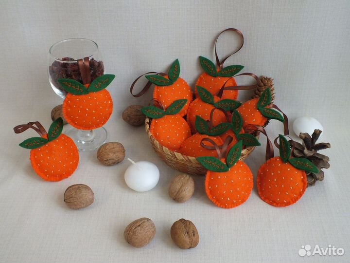 Елочные игрушки Новые фетр мягкие 