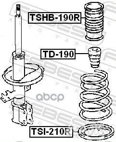 Пыльник амортизатора toyota carina E 92-97 задн