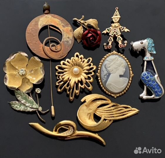 Красивые Броши винтаж Sphinx пудель жемчуг Роза