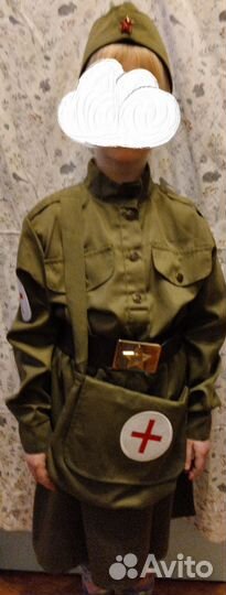 Прокат костюм (военная медсестра) Рост128-134