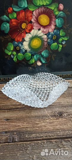 Ваза стекло хрусталь советский период