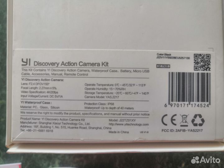 Экшн камера xiaomi yi 4k