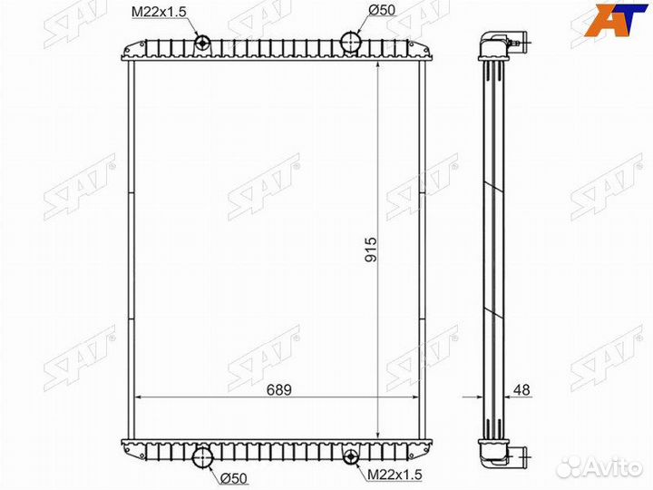 Радиатор Renault Kerax 96-13