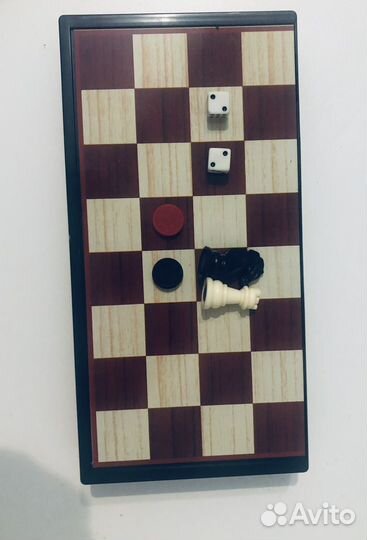Шахматы 3 в 1, магнитные, дорожные