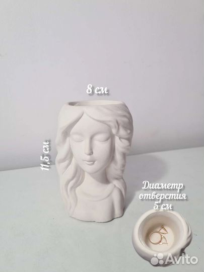 Статуэтка кашпо из гипса