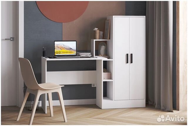 Стол компьютерный скм-1 белый