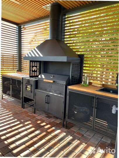 Мангал С печкой под казан