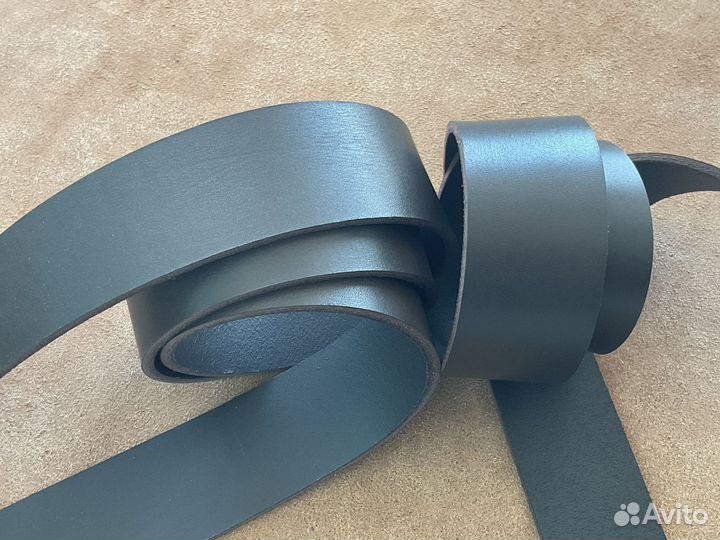 Ременные заготовки из темно-коричневой бычьей кожи