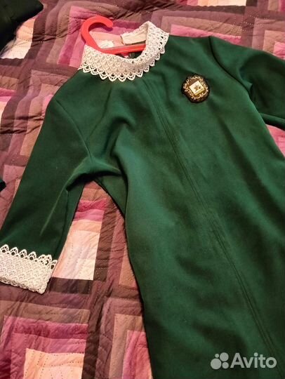 Школьная форма для девочки 134 140 зелёная
