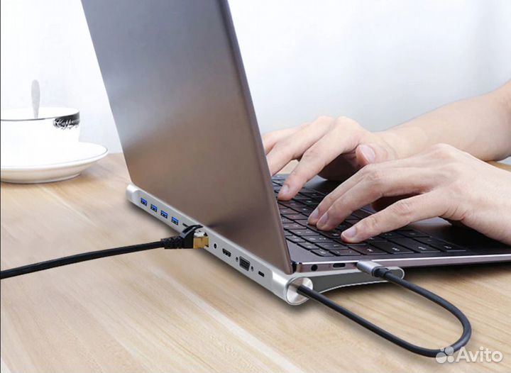 USB-хаб 11 в 1 hdmi, LAN, Type-C, USB 3.0