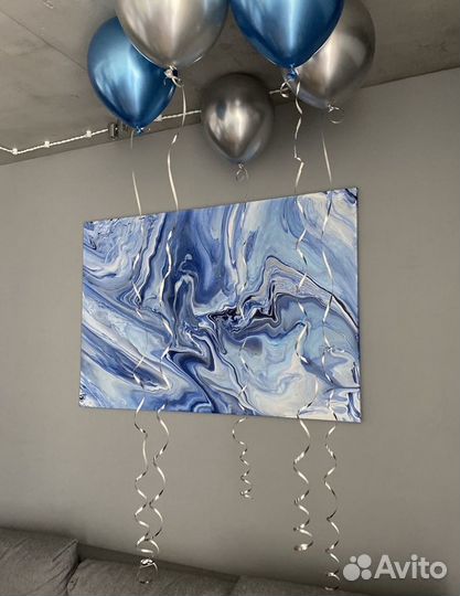Картина в технике Fluid art 120x80