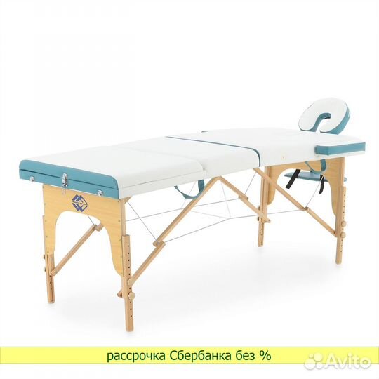 Стол массажный JF-AY01A NEW 2020 бело-бирюзовый