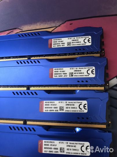 HyperX fury ddr3 8gb*4шт