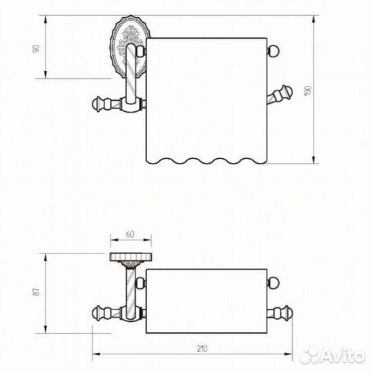 Держатель для бумаги Migliore Edera 16934 золото