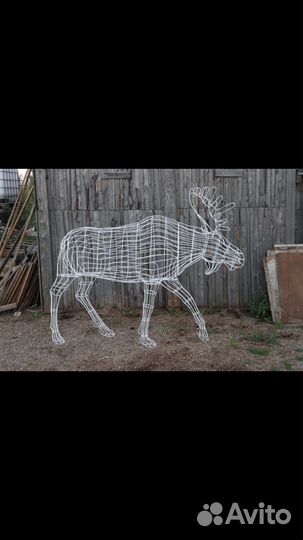 Каркасные фигуры из проволоки. Лошадь, Олень