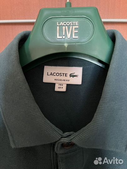 Поло темно-зеленое Lacoste - S “3” (48-50)