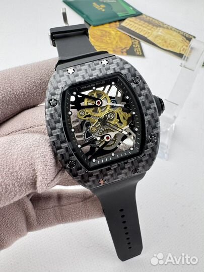 Часы Richard Mille черные скелетон