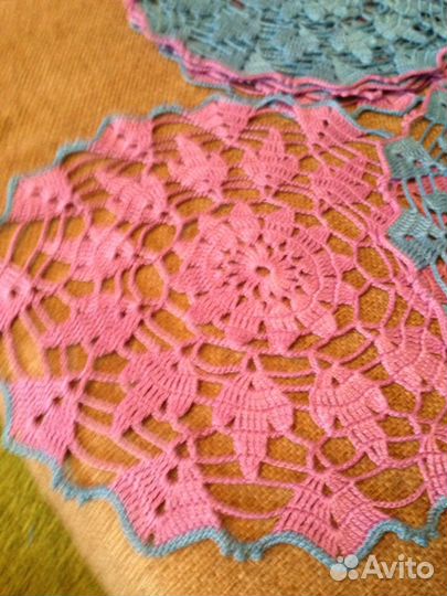Салфетки вязаные с крючком 6 шт. Для сервировки ст