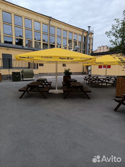 Зонт на центральной опоре с брендированием