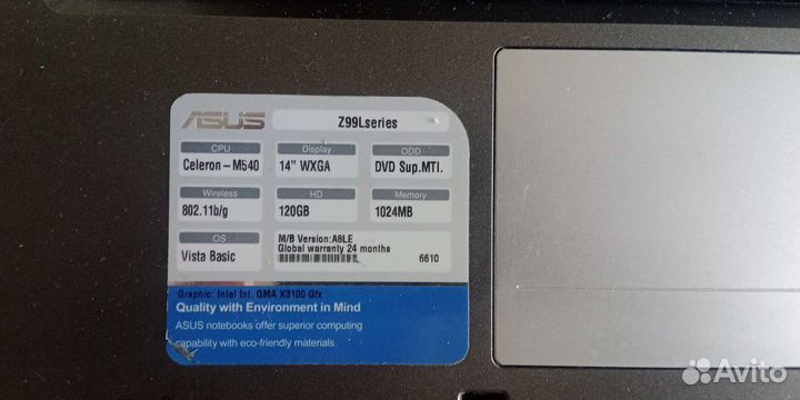 Ноутбук Asus Z99L