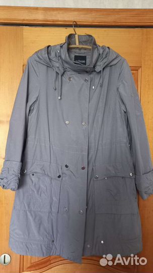 Пальто женское из плащевки на флисе 50-54