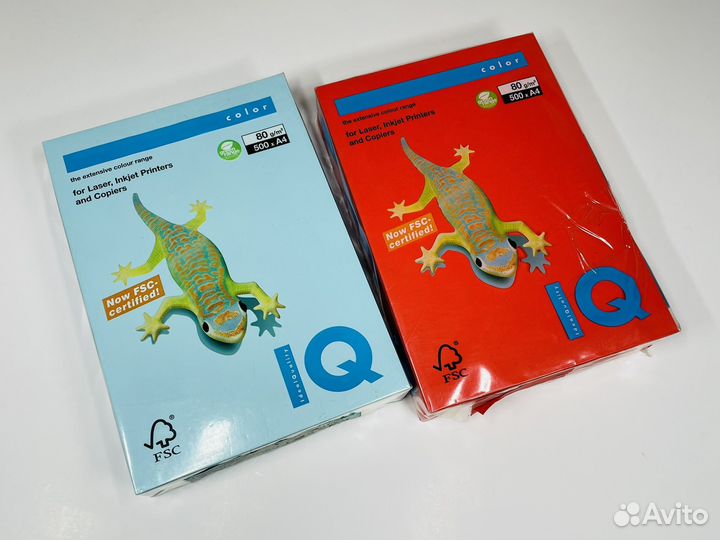 Бумага офсетная цветная 80 г/м2 А4