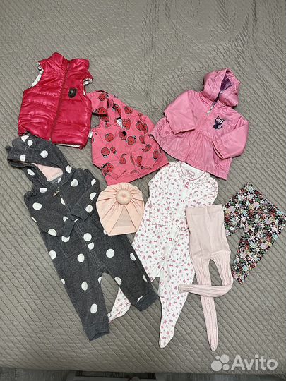 Вещи на девочку пакетом 6-12 мес