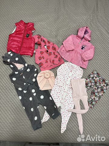 Вещи на девочку пакетом 6-12 мес