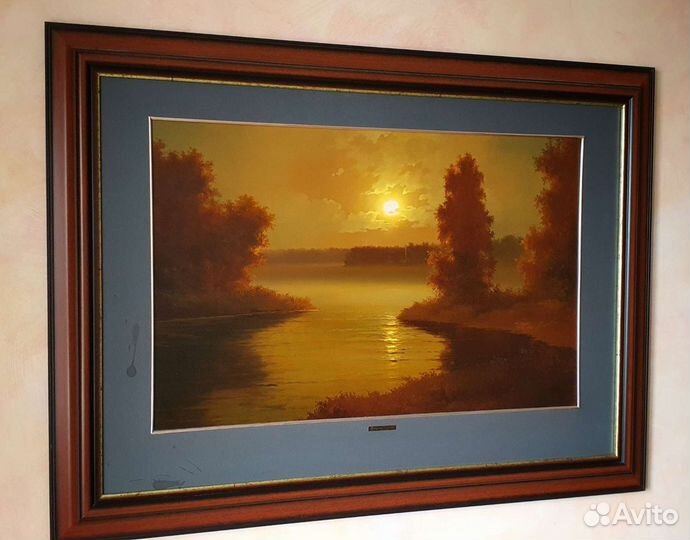 Вечерний пейзаж на реке. Вячеслав Хабиров