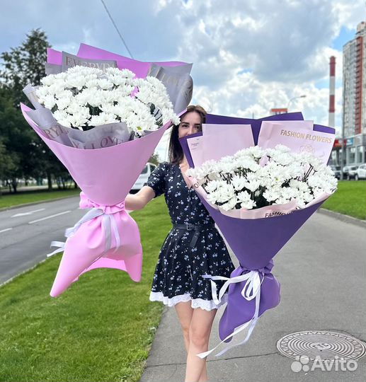 Большие Букеты из Хризантем. Доставка Цветов