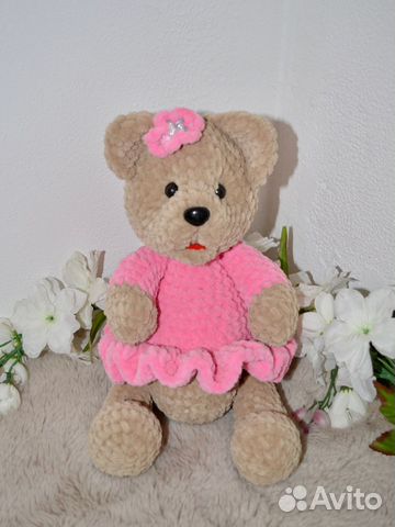 Вязанный плюшевый мишка