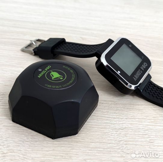 Кнопка вызова официанта модель Бургер с часами