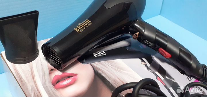 Профессиональный фен Braun с индикатором, новый