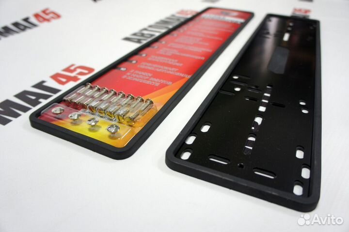 Рамка номерного знака силиконовая черная SAK 2шт