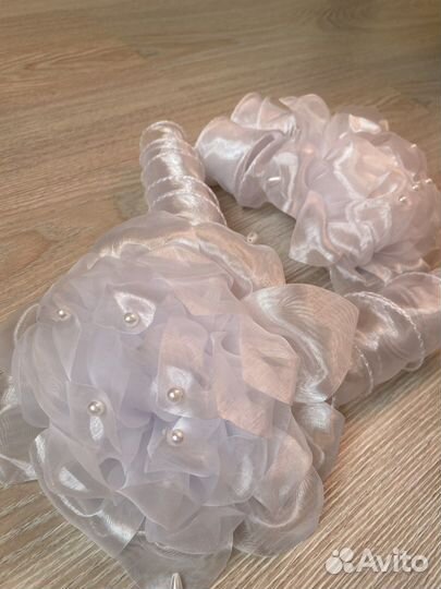 Банты для волос белые