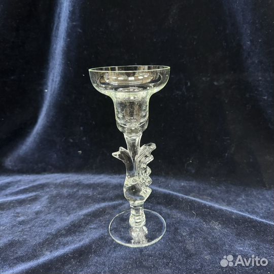 Подсвечник лебедь гусь хрустальный СССР