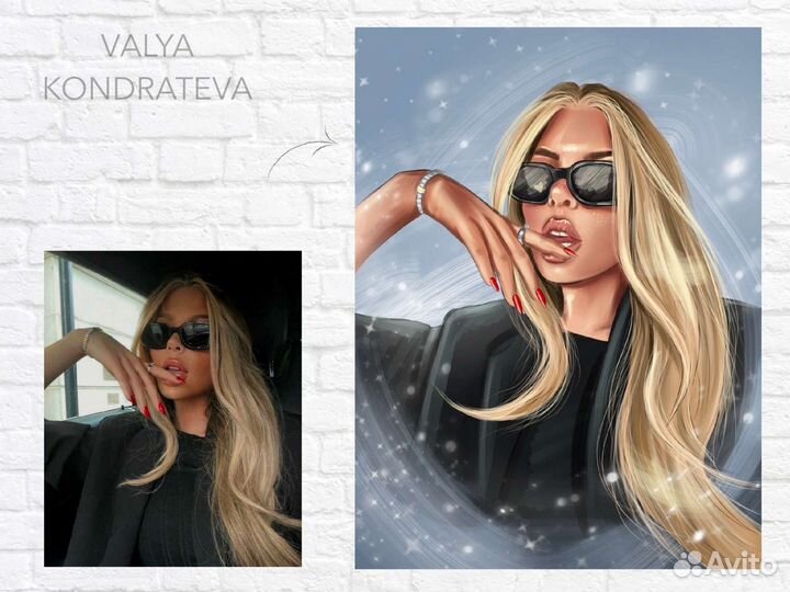 Портреты по фото и Шарж