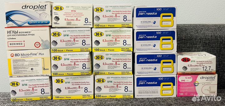 Иглы для инсулиновых инжекторов (пен ручек),100 шт