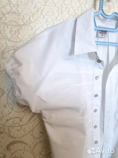 Школьная белоснежная блузка, на рост 140-150