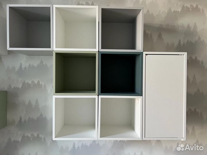 Подвесные полки IKEA в форме куба