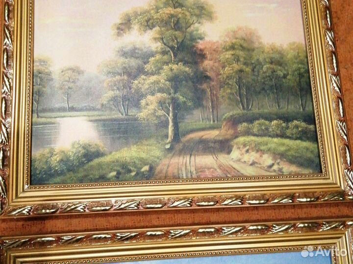 2 Картины на холсте 47,37см Отл сост