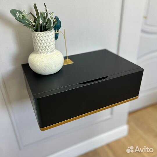 Тумба подвесная черная Bianko