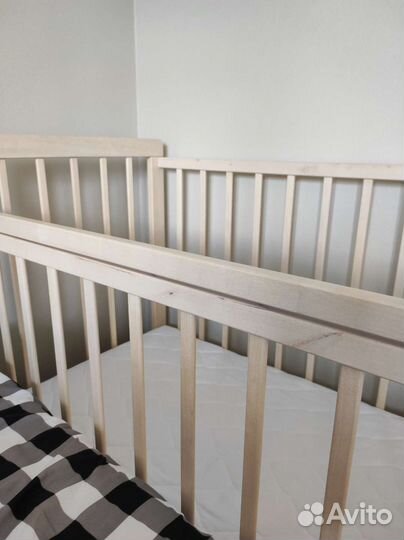Детская кровать с матрасом от 0 до 3 лет