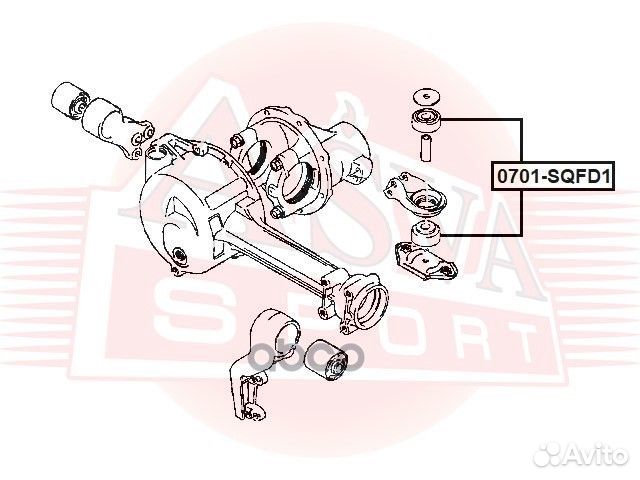 Подушка переднего дифференциала 0701-sqfd1 asva