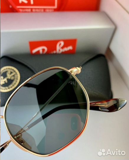 Очки ray ban hexagonal черные