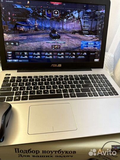 Ноут для танков, WOT, asus core I7 4510u/6gb
