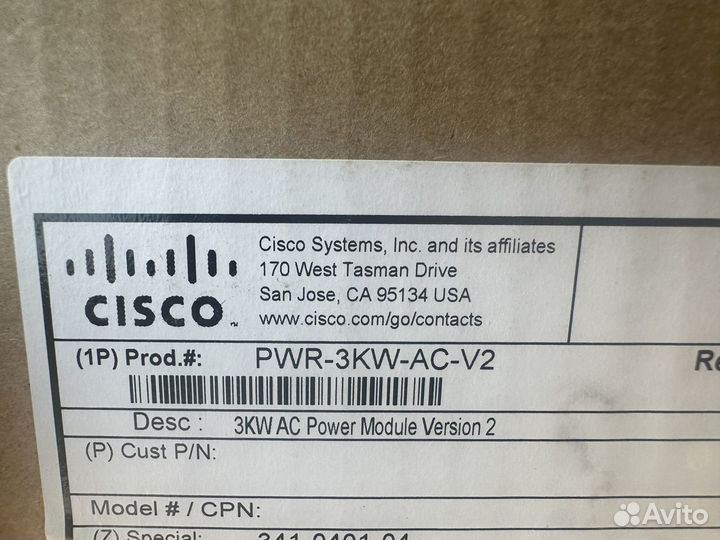Блок Питания Cisco PWR-3KW-AC-V2