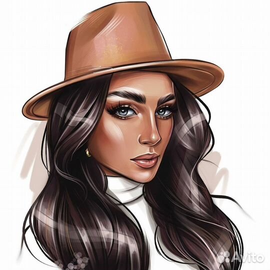 Портреты иллюстрации эскизы визитки