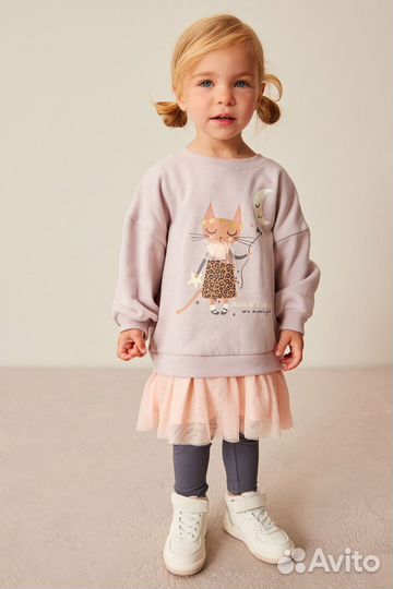 Комплект платье толстовка и леггинсы next 110 116