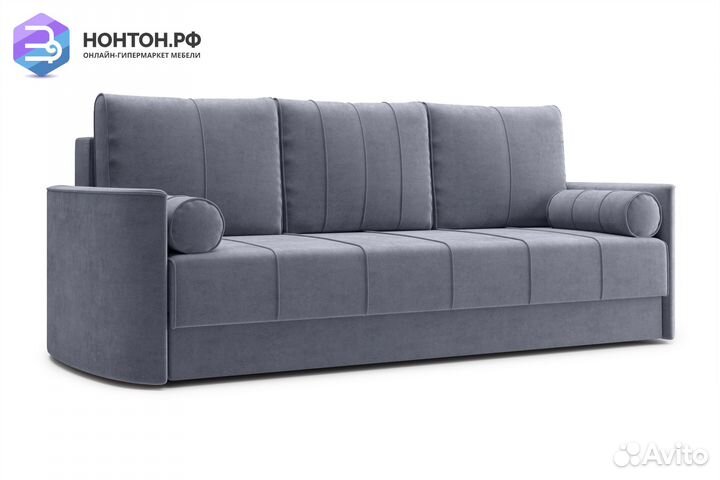 Диван еврокнижка Колибри 3-х местный темно-серый
